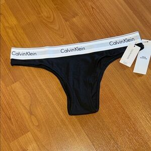 Calvin Klein Wide Elastic Waistband Brazilian Cut Panties Briefs-QF5981J-001 -Lg